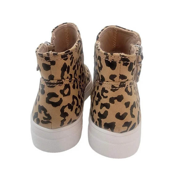 BUY ONE GET ONE FREE Soda Route High Top Sneaker Side Zipper Tan Bobcat Canvas - Picture 6 of 6